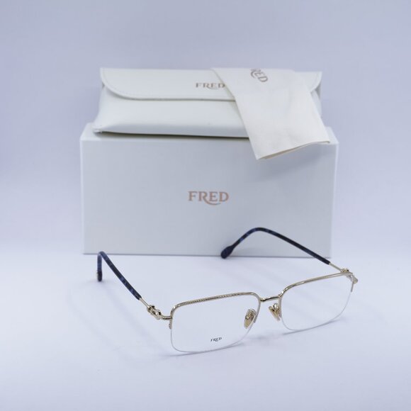 Fred FG50017U 030 Rectangle 58mm Eyeglasses - Gold - Picture 1 of 10
